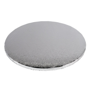 Podkład pod tort okrągły 28 cm - srebrny