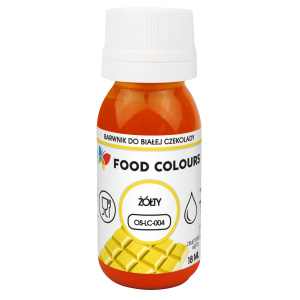 Barwnik spożywczy olejowy do czekolady Żółty 18 ml - Food Colours