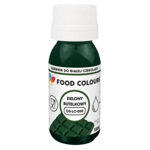 Barwnik spożywczy olejowy do czekolady Butelkowy zielony 18 ml - Food Colours