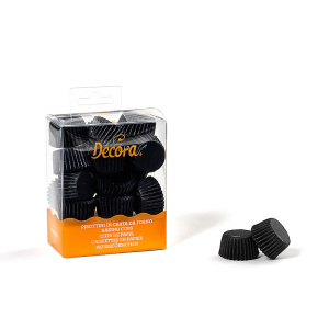 Papilotki mini czarne 200 szt. 27X17 mm - Decora