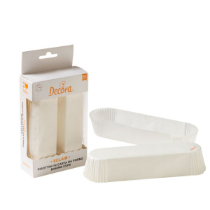 Papilotki do eklerek białe, 60 szt. - Decora