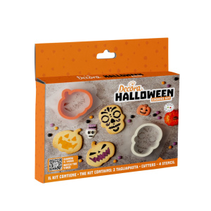 Zestaw wykrawaczek i szablonów Halloween (dynia, czaszka) - Decora