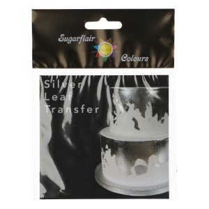 Srebro jadalne w listku 8*8 cm Sugarflair