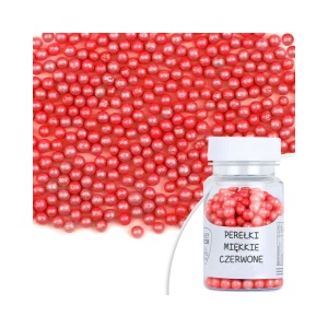 Posypka Perełki miękkie czerwone, 30 g