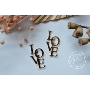 MINI toppery LOVE (plexi złota), Sylart