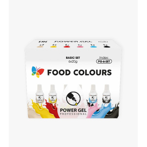 Zestaw barwników 6 kolorów PowerGel- Food Colours