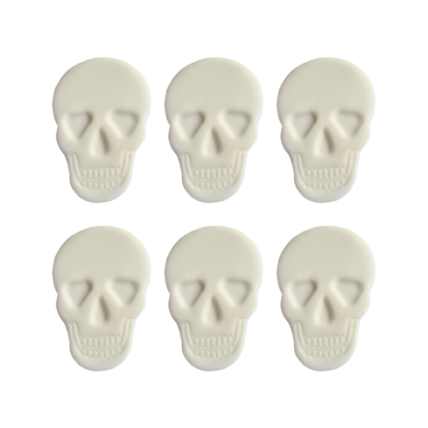 Dekoracja cukrowa Czaszki małe 3,5 cm Halloween, 6 szt.