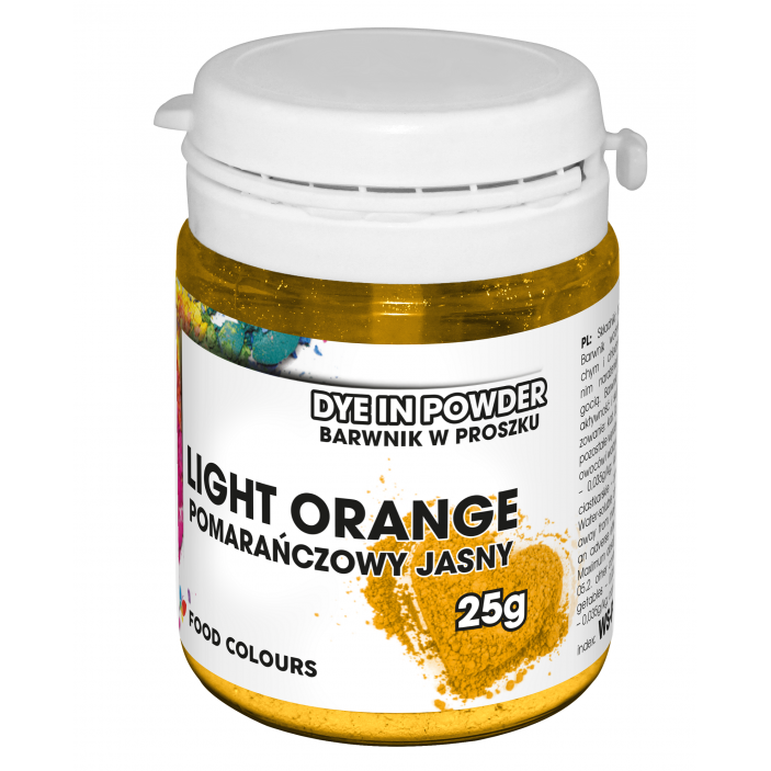 Barwnik spożywczy w proszku Pomarańczowy Jasny 25 g , Food Colours