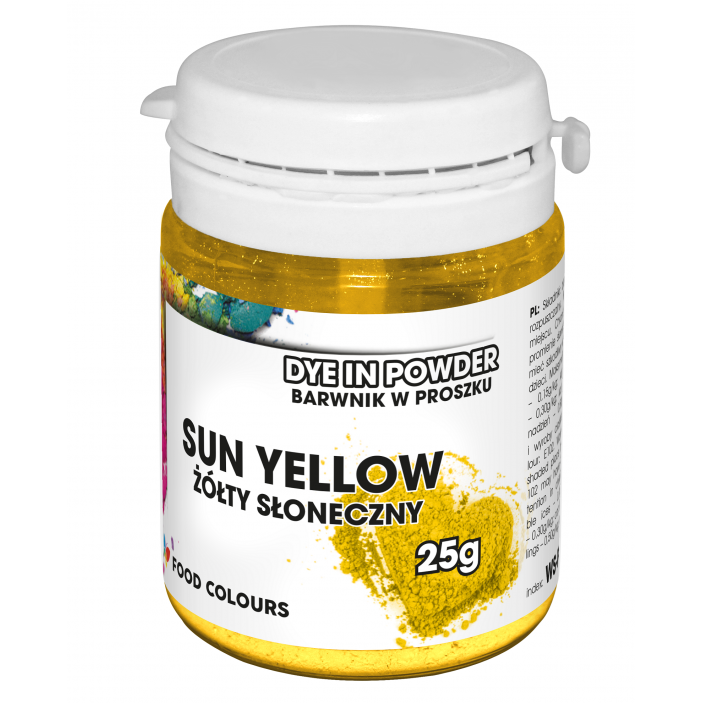 Barwnik spożywczy w proszku Żółty Słoneczny 25 g , Food Colours