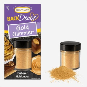 Złoty spożywczy brokat w proszku do dekoracji, 7 g