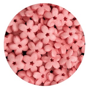 Posypka cukrowa konfetti perłowe Margaretki różowe, 40g