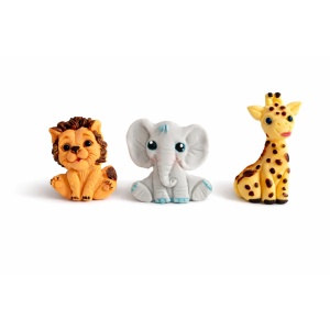 Figurki cukrowe Zwierzątka Safari 2D